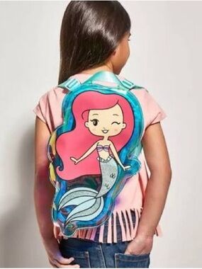 Disney Little Mermaid Ariel Iridescent Backpack Holographic Bag